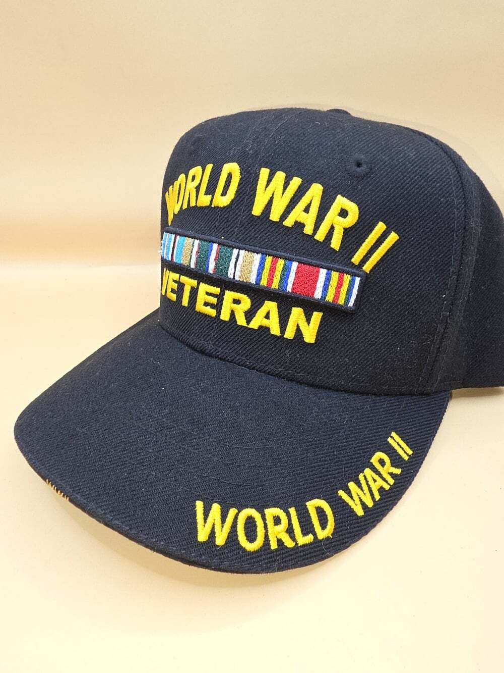World War II Veteran Hat Adjustable Black Rapid Dominance Military